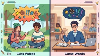 cuss words vs curse words