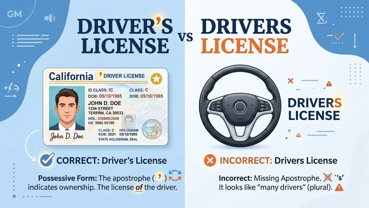 driver’s license vs drivers license