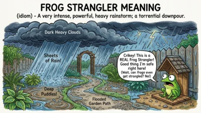 frog strangler meaning