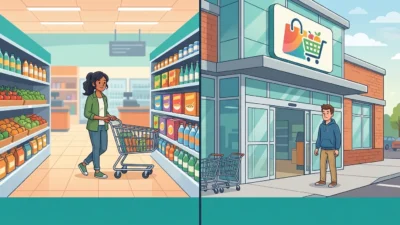 in the store vs at the store