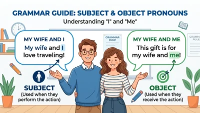 my wife and I vs my wife and me