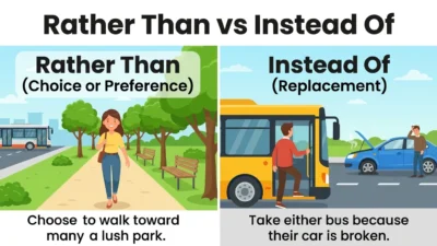 rather than vs instead of