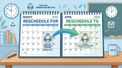 reschedule to vs reschedule for