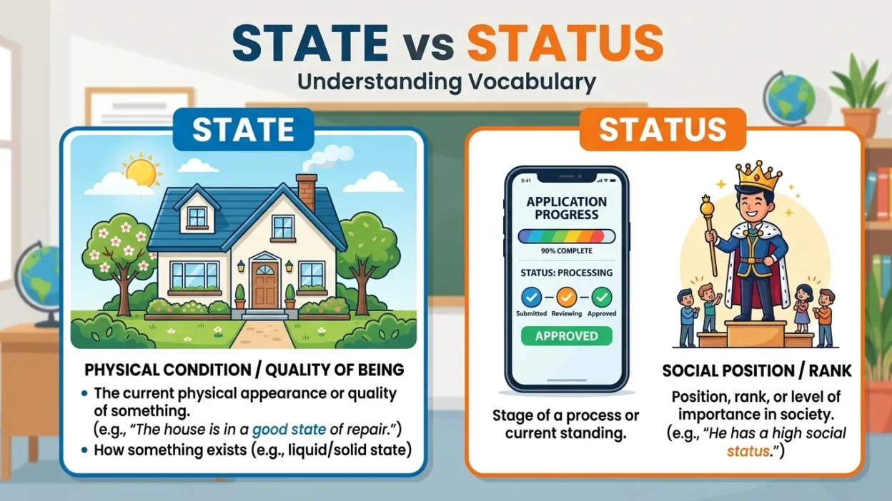 state vs status