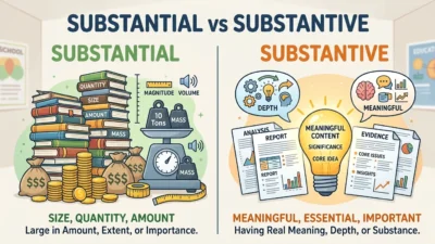 substantial vs substantive