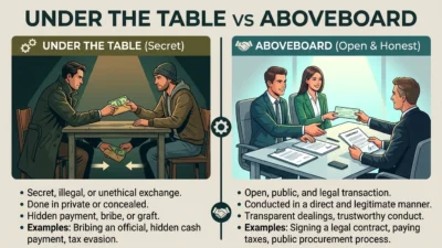 under the table meaning