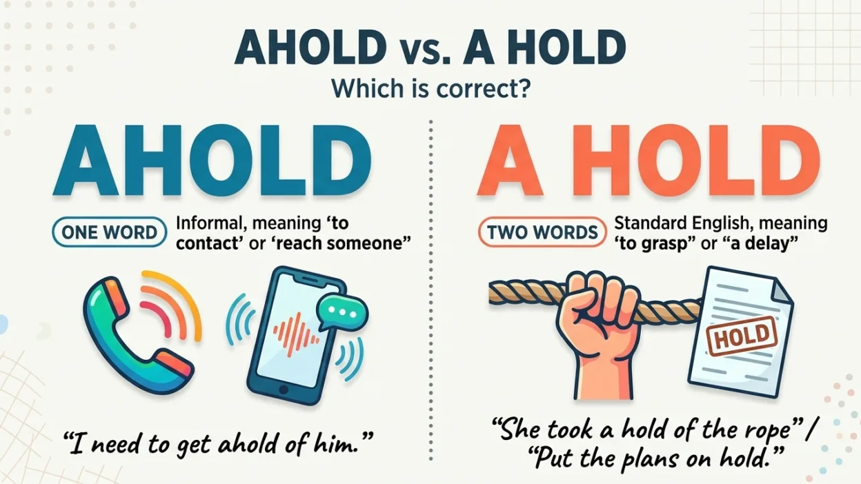 ahold or a hold