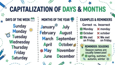 capitalization of days and months