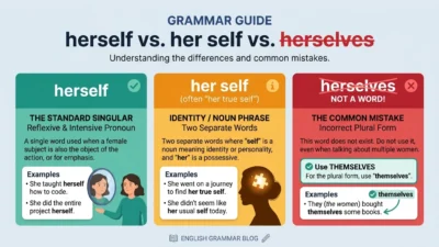 herself vs her self vs herselves