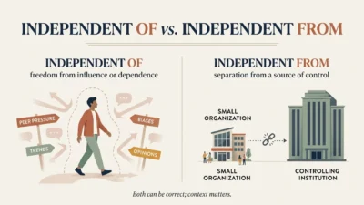 independent of vs independent from