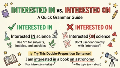 interested in vs interested on
