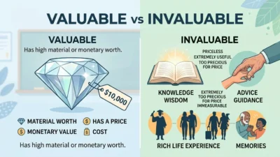 invaluable vs valuable