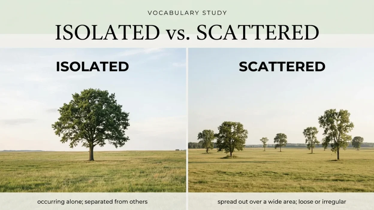 isolated vs scattered