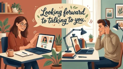 looking forward to talking to you