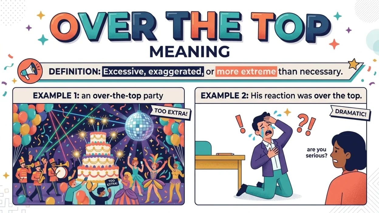 over the top meaning