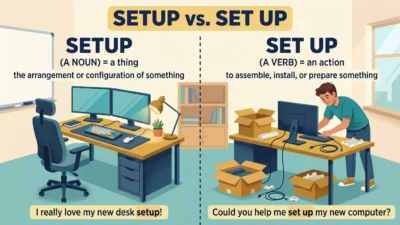 setup vs set up