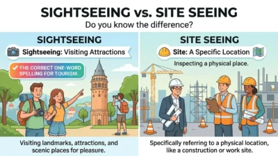 sightseeing vs site seeing