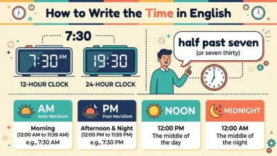 writing the time